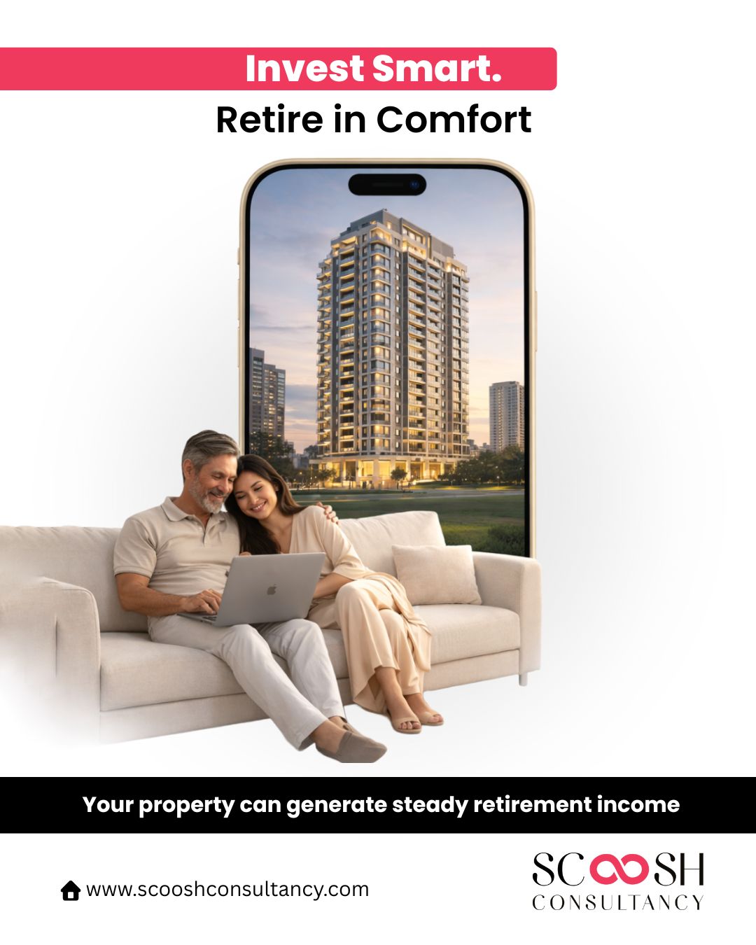 Invest smart today. Retire in comfort tomorrow.
Retirement isn’t about slowing down.
It’s about financial freedom.
The right property can generate steady rental income, protect you from inflation, and build long-term wealth.
Because real estate isn’t just an asset —
it’s a strategy for secure living.
Plan early. Choose wisely. Retire peacefully.
📩 DM us to explore retirement-friendly investment options.
🌐 www.scooshconsultancy.com
#ScooshConsultancy #RealEstateInvestment #RetirementPlanningIndia #PassiveIncomeIndia #PropertyInvestmentIndia #RentalIncome #WealthCreationIndia #FinancialFreedomIndia #NoidaRealEstate #DelhiNCRProperty #SmartInvestingIndia #LongTermWealth #AssetBuilding #CapitalAppreciation #InvestmentAdvisorIndia