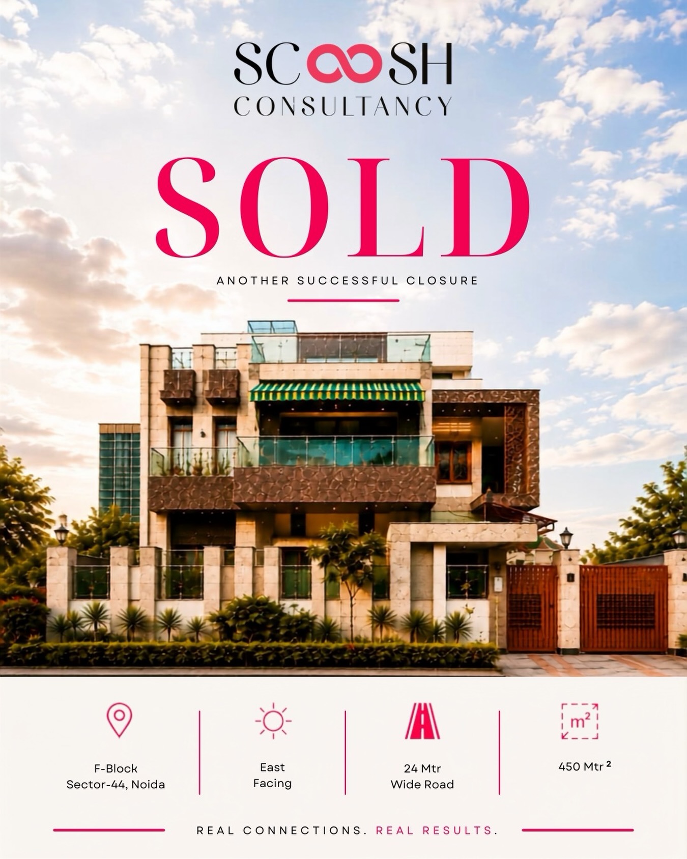 SOLD | F-Block, Sector 44, Noida 🏡

Another successful closure by Scoosh Consultancy.

A premium 450 m² property, East Facing, positioned on a 24-metre-wide road in one of Noida’s established residential addresses.

📍 F-Block, Sector 44, Noida
☀️ East Facing
🛣️ 24 Mtr Wide Road
📐 450 M² Property

Real Connections. Real Results.

For premium residential & commercial property opportunities in Noida, connect with Scoosh Consultancy.

📞 +91 98998 94761