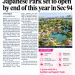 JAPANESE PARK SET TO OPEN BY END OF THIS YEAR IN SEC 94