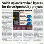 NOIDA UPLOADS REVISED LAYOUTS FOR THREE SPORTS CITY PROJECTS