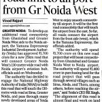 YEIDA APPROVES NEW ROAD LINK TO AIRPORT FROM GR.NOIDA WEST