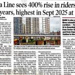 AQUA LINE SEES 400% RISE IN RIDERSHIP IN 7 YEARS,HIGHEST IN SEPT 2025 AT 74K