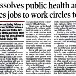 NOIDA DISSOLVES PUBLIC HEALTH AND TRAFFIC CELLS GIVES JOBS TO WORK CIRCLES TO FIX GAPS
