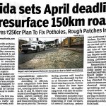 NOIDA SETS APRIL DEADLINE TO RESURFACE 150 KM ROADS