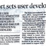 NOIDA AIRPORT SETS USER DEVELOPMENT FEE