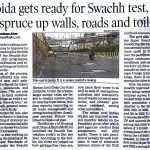 NOIDA GETS READY FOR SWACHH TEST,SET TO SPRUCE UP WALLS,ROADS AND TOILETS